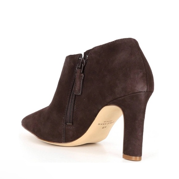 New! Cole Haan Vestry Pointed Toe Booties‎ in Dark Chocolate Suede Sz 8 $150 - Picture 2 of 6